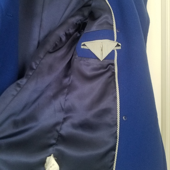 J. Crew Stadium Cloth Brilliant Blue Peacoat Jacket - Picture 10 of 13